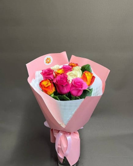 Букет из 11 Голландских микс роз  with delivery to Almaty