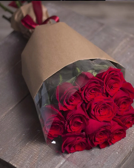 Букет из 11 красных роз  with delivery to Almaty