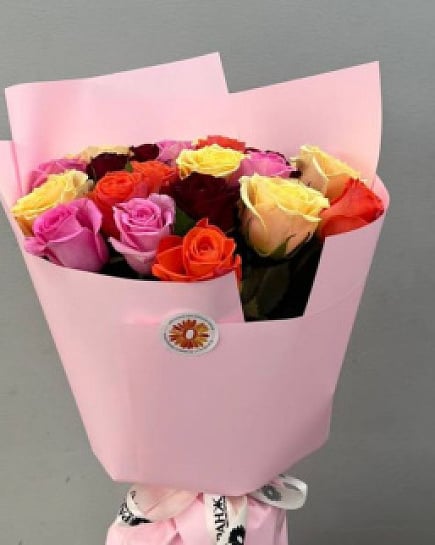 Миксбукет из 15 роз with delivery to Almaty