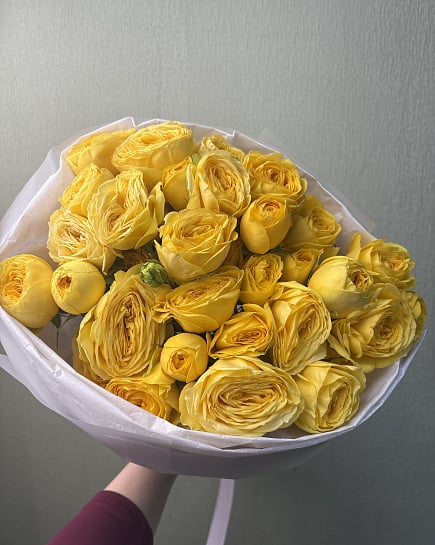 Солнечные пионовидные розы with delivery to Astana