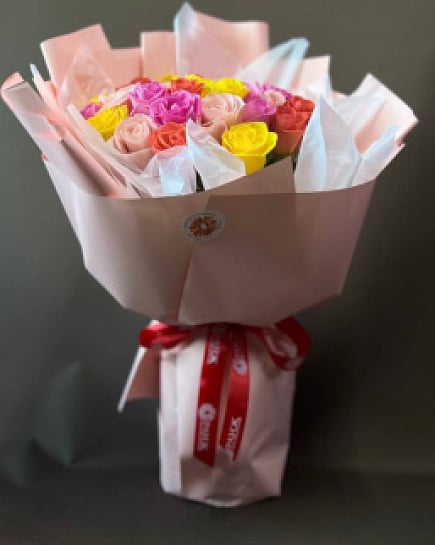 Букет из 41 розы микс  with delivery to Almaty