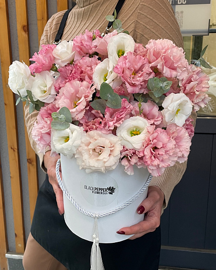 Cotton cloud: нежность эустомы with delivery to Almaty