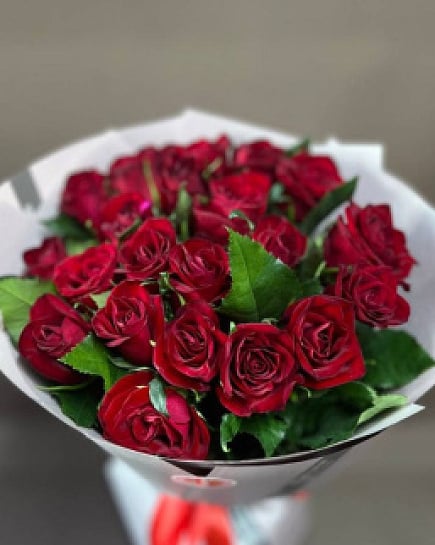 Букет из 21 красной розы  with delivery to Almaty