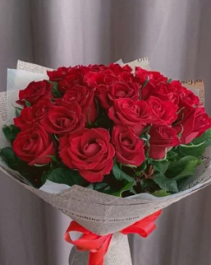 Букет из 25 красных роз with delivery to Almaty