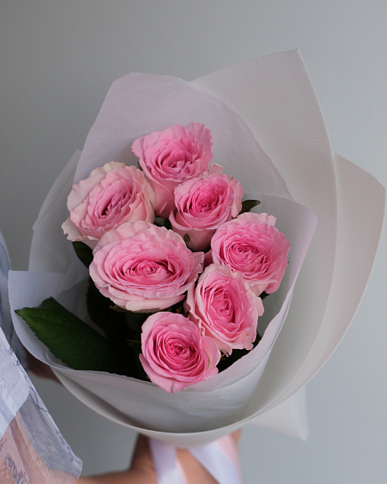Букет из 7 нежно-розовых роз with delivery to Almaty