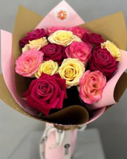 Букет из 15 роз микс with delivery to Almaty