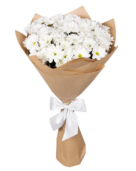 Белоснежная нежность хризантем with delivery to Астане